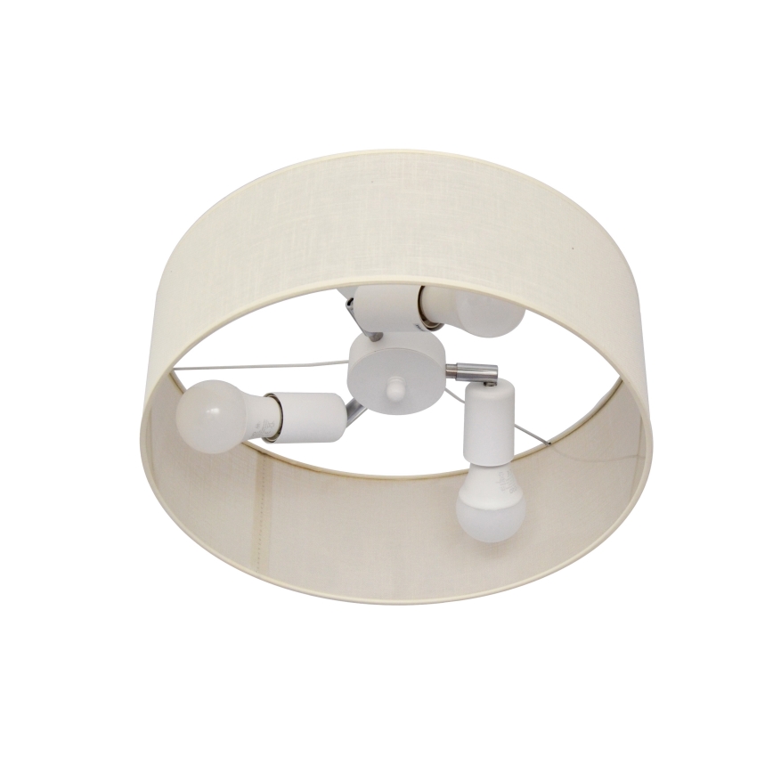 Sietynas ant stulpo ALBA 3xE27/15W/230V kreminis