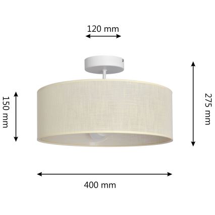 Sietynas ant stulpo ALBA 3xE27/15W/230V kreminis