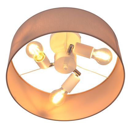 Sietynas ant stulpo ALBA 3xE27/15W/230V rožinis