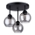 Sietynas ant stulpo ALINO 3xE27/60W/230V juodas