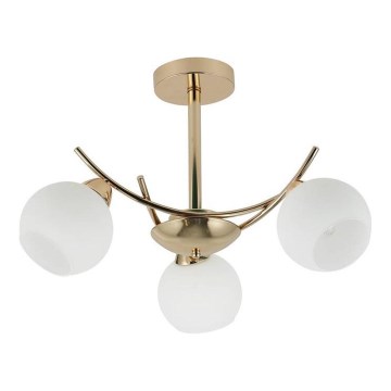 Sietynas ant stulpo AMOS 3xE27/40W/230V auksas