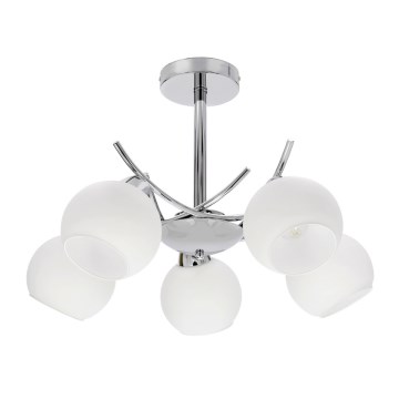 Sietynas ant stulpo AMOS 5xE27/40W/230V blizgus chromas
