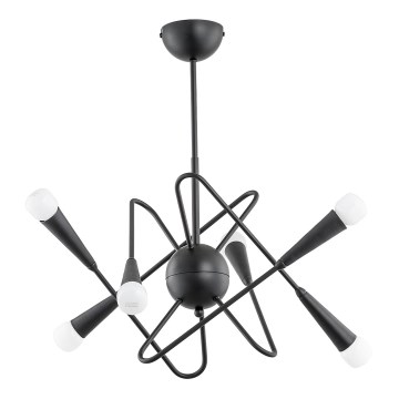 Sietynas ant stulpo APPER 6xE14/10W/230V juoda