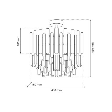 Sietynas ant stulpo ASPEN 6xE14/40W/230V matinis chromas