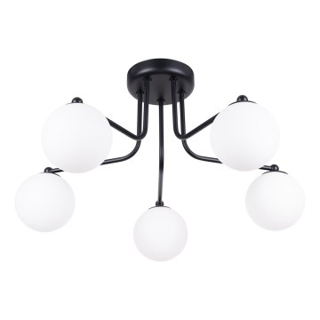 Sietynas ant stulpo ASTRAL 5xG9/8W/230V juoda
