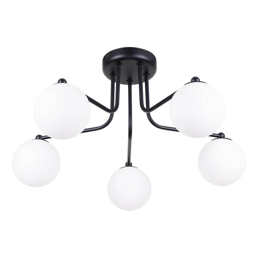 Sietynas ant stulpo ASTRAL 5xG9/8W/230V juoda