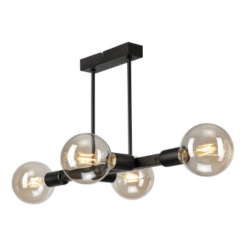 Sietynas ant stulpo ASTRID 4xE27/60W/230V juoda