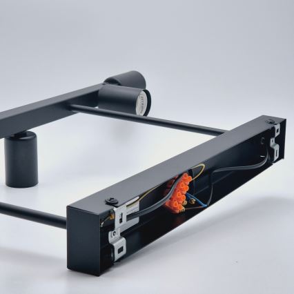 Sietynas ant stulpo ASTRID 6xE27/60W/230V juoda