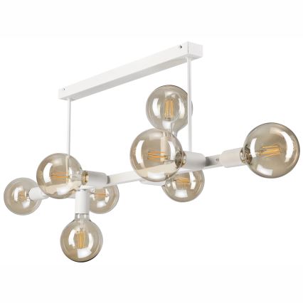 Sietynas ant stulpo ASTRID 8xE27/60W/230V balta