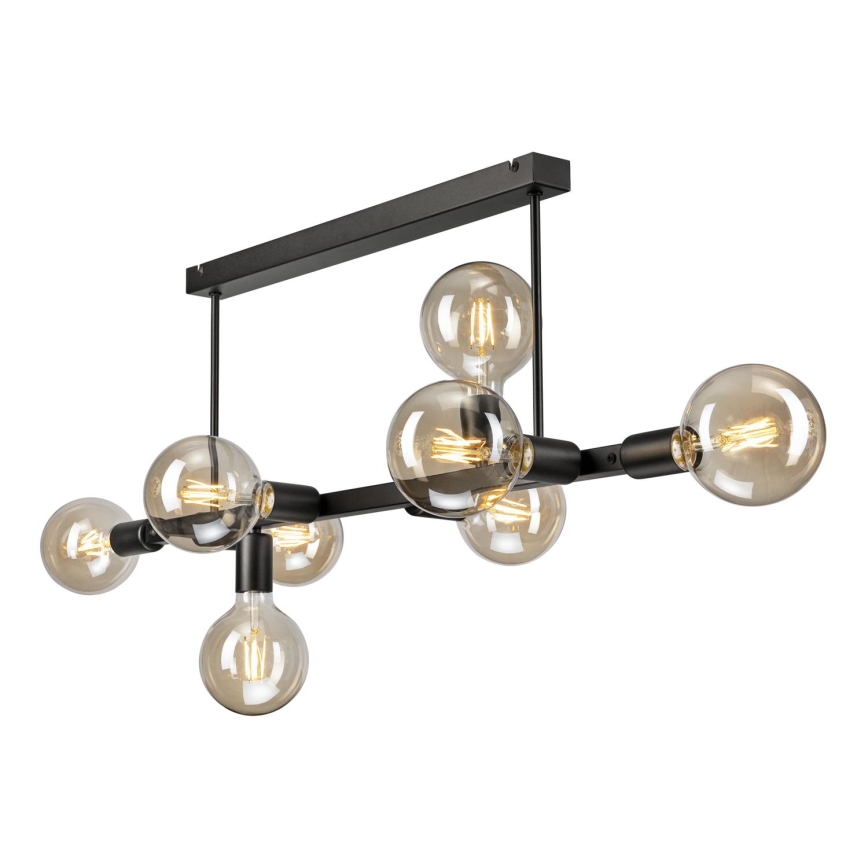 Sietynas ant stulpo ASTRID 8xE27/60W/230V juoda