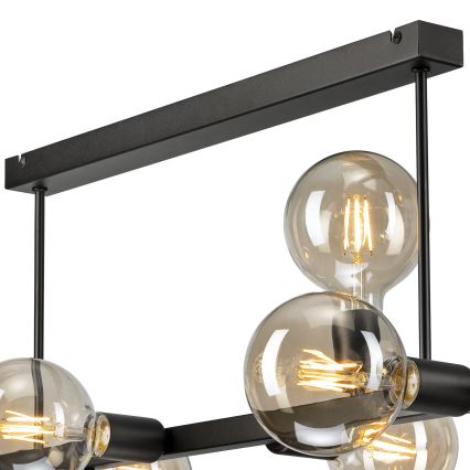 Sietynas ant stulpo ASTRID 8xE27/60W/230V juoda