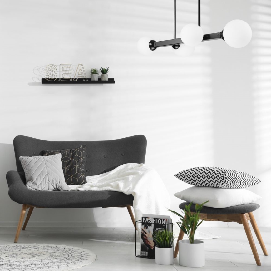 Sietynas ant stulpo ASTRO 4xG9/5W/230V juodas