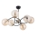 Sietynas ant stulpo AURORA 6xE14/10W/230V juoda/auksas
