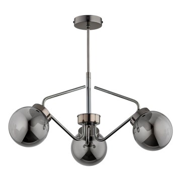 Sietynas ant stulpo BARSUM 3xE14/10W/230V pilka