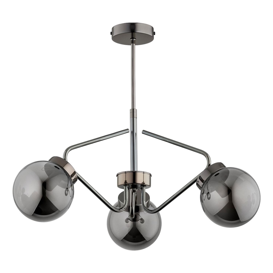 Sietynas ant stulpo BARSUM 3xE14/10W/230V pilka