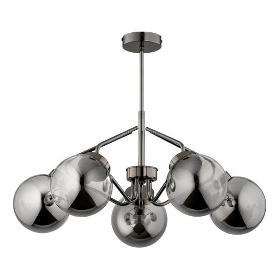 Sietynas ant stulpo BARSUM 5xE14/10W/230V pilka
