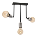 Sietynas ant stulpo CANDELA 3xE27/15W/230V juoda/blizgus chromas