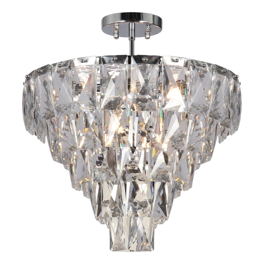 Sietynas ant stulpo CHELSEA 6xE14/40W/230V diametras 50 cm blizgus chromas