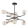 Sietynas ant stulpo DISCO 6xE27/60W/230V juoda/auksas