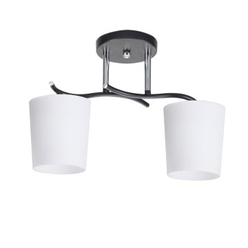 Sietynas ant stulpo ESNYR 2xE27/40W/230V juoda/balta