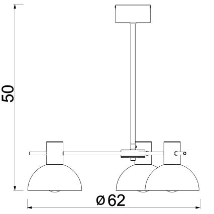 Sietynas ant stulpo ESTATE MINI 3xE27/15W/230V mėlyna