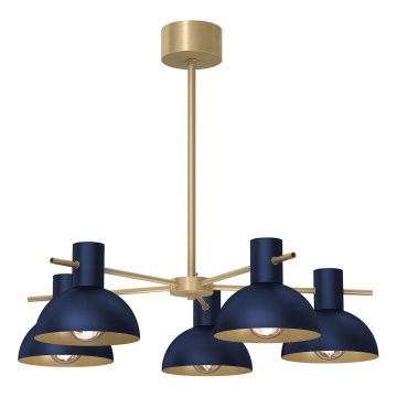 Sietynas ant stulpo ESTATE MINI 5xE27/15W/230V mėlyna