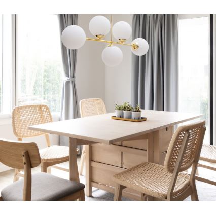 Sietynas ant stulpo FIRA 5xE27/60W/230V auksas