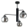 Sietynas ant stulpo FLEX 3xE27/60W/230V juoda/dūminis juoda