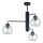 Sietynas ant stulpo FLEX 3xE27/60W/230V juoda/permatoma