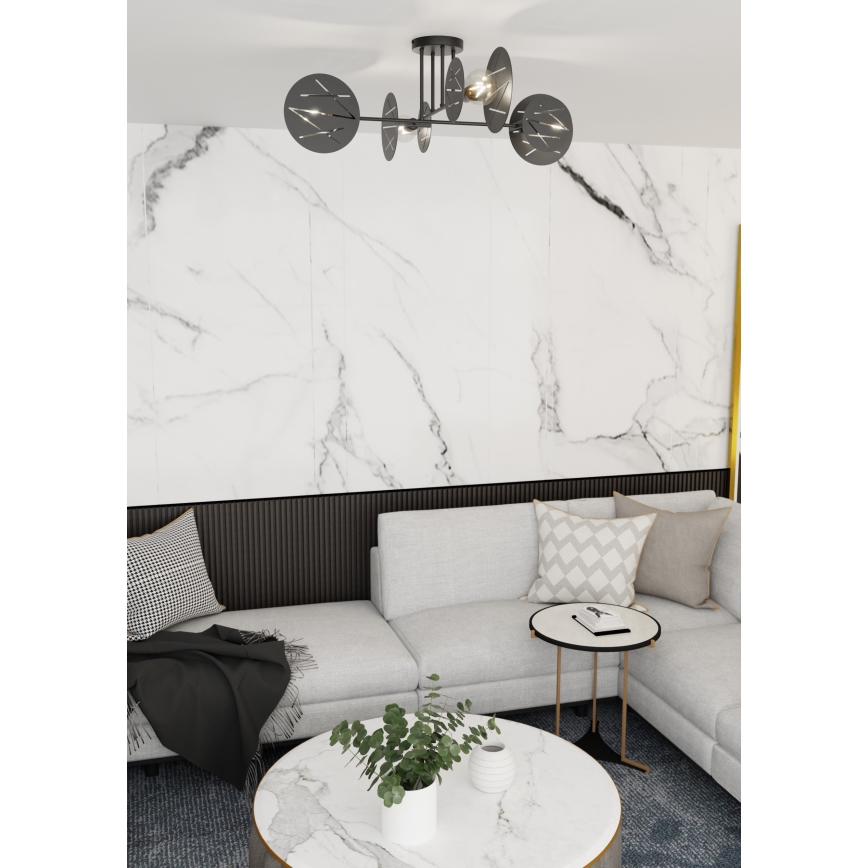 Sietynas ant stulpo FRICK 4xE27/15W/230V juoda