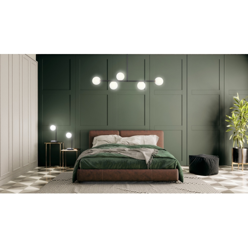 Sietynas ant stulpo GAMA 5xG9/12W/230V juodas