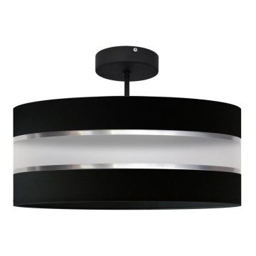Sietynas ant stulpo HELEN 3xE27/15W/230V juodas/blizgus chromas