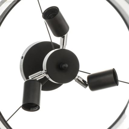 Sietynas ant stulpo HELEN 3xE27/15W/230V juodas/pilkas/aukso