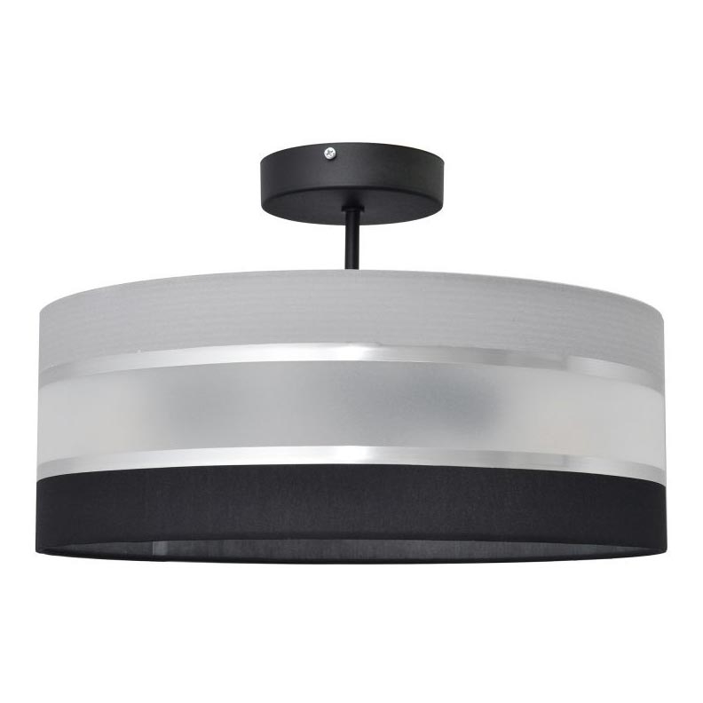 Sietynas ant stulpo HELEN 3xE27/15W/230V juodas/pilkas/blizgus chromas