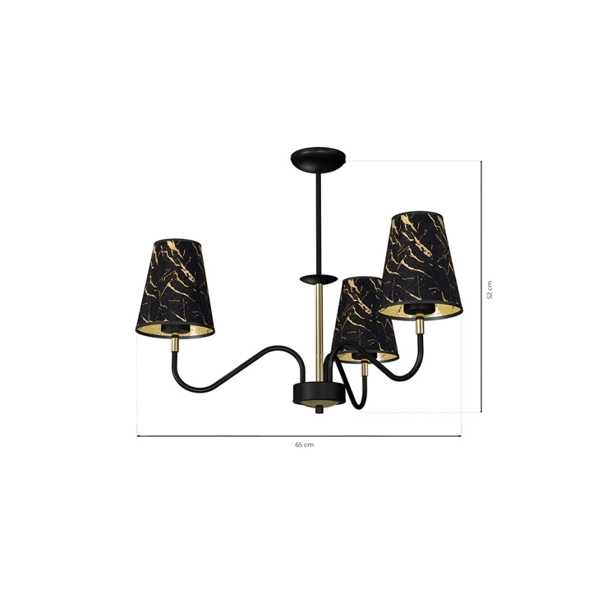 Sietynas ant stulpo HERMES 3xE27/60W/230V