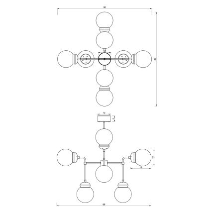 Sietynas ant stulpo HYDRO 8xE14/60W/230V