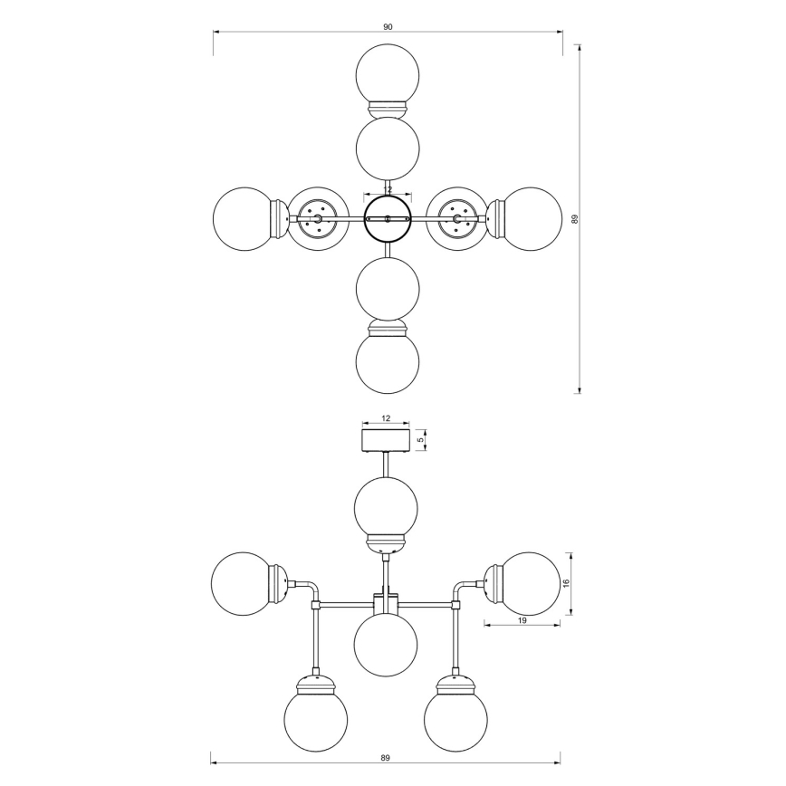 Sietynas ant stulpo HYDRO 8xE14/60W/230V