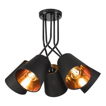 Sietynas ant stulpo IRMA 5xE27/60W/230V juoda