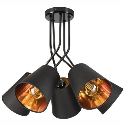 Sietynas ant stulpo IRMA 5xE27/60W/230V juoda