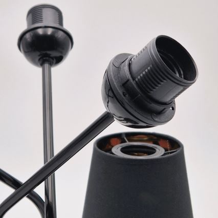 Sietynas ant stulpo IRMA 5xE27/60W/230V juoda