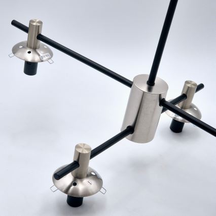 Sietynas ant stulpo LILOU 4xE14/5W/230V matinis chromas/dūminis