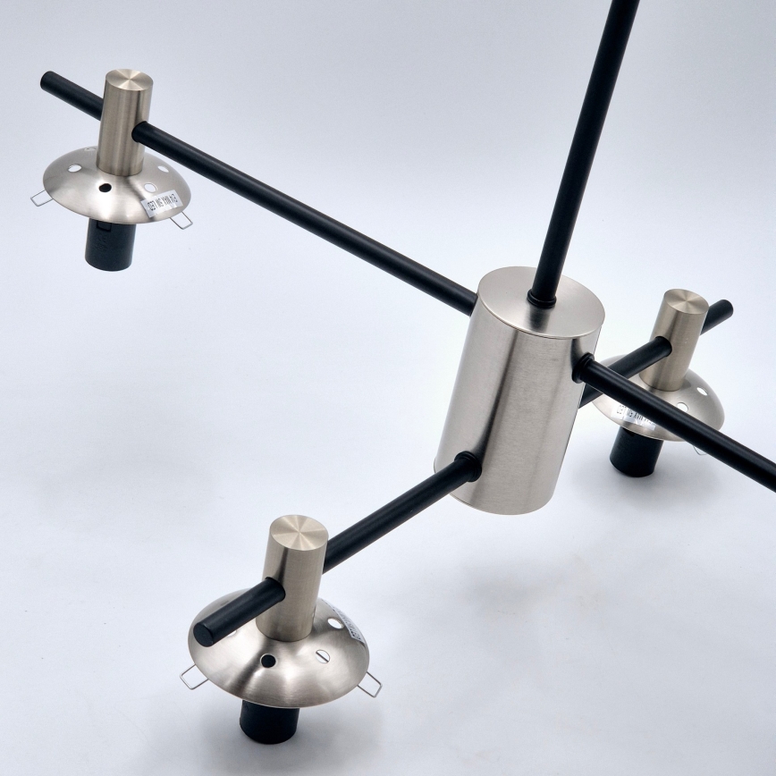 Sietynas ant stulpo LILOU 4xE14/5W/230V matinis chromas/dūminis