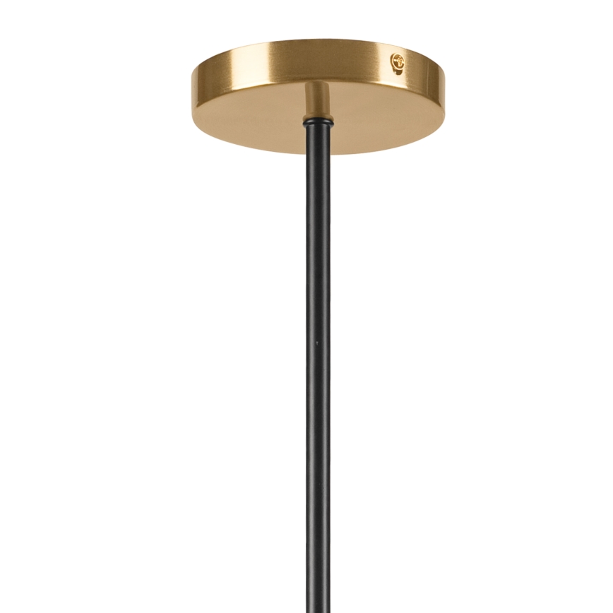 Sietynas ant stulpo LILOU 6xE14/5W/230V auksas/juoda/dūminis smėlio spalva