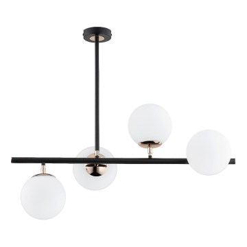 Sietynas ant stulpo LURO 4xE14/10W/230V juoda