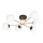 Sietynas ant stulpo MAGNUM 6xE14/10W/230V balta/auksas/juoda