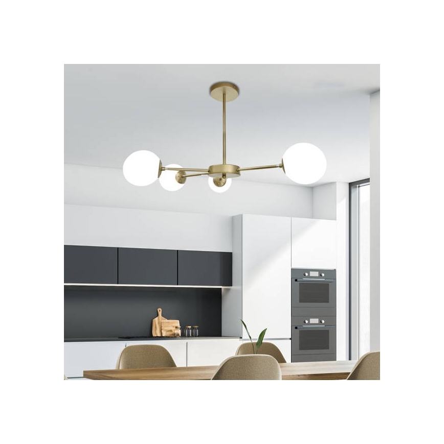 Sietynas ant stulpo MATI 4xG9/20W/230V aukso