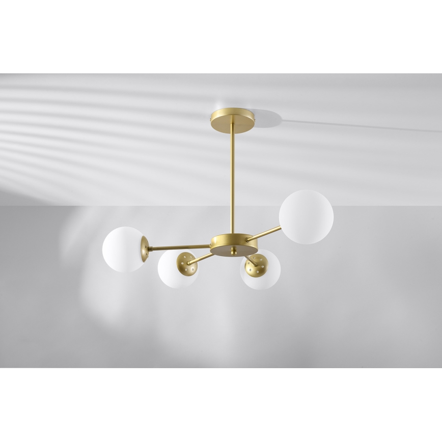 Sietynas ant stulpo MATI 4xG9/20W/230V aukso