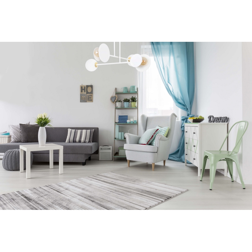 Sietynas ant stulpo MINERVA 2xE27/15W + 2xE14/10W/230V balta