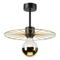 Sietynas ant stulpo MONTANA 1xE27/15W/230V diametras 30 cm auksas/juoda
