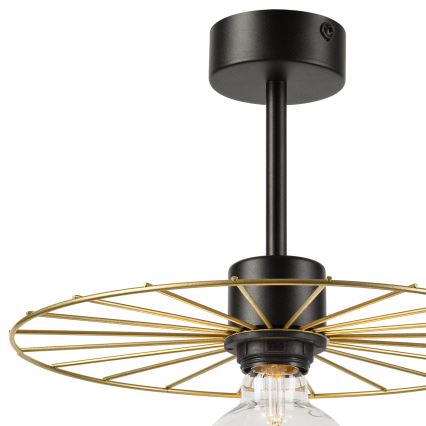 Sietynas ant stulpo MONTANA 1xE27/15W/230V diametras 30 cm auksas/juoda